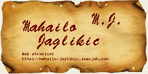 Mahailo Jaglikić vizit kartica
